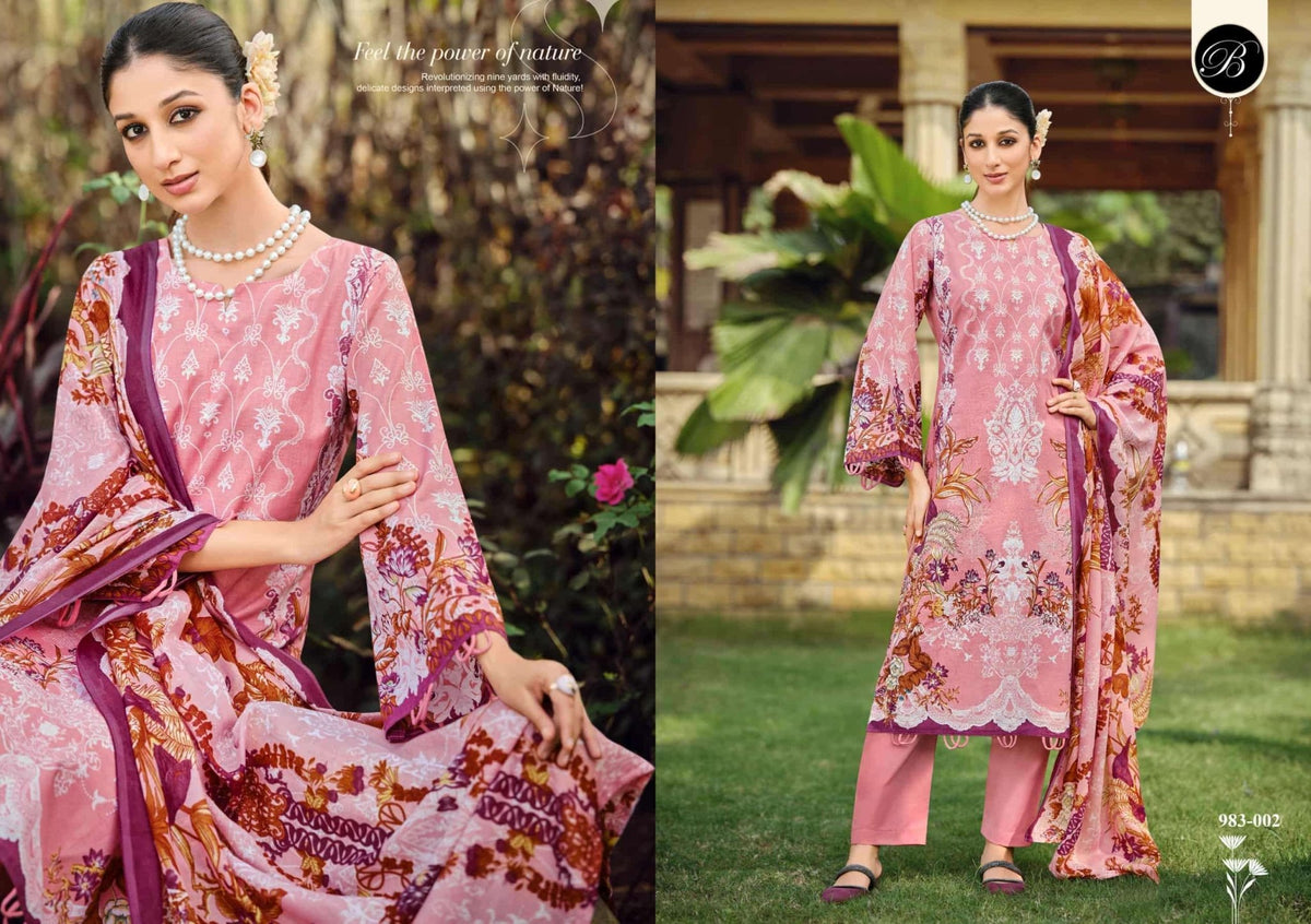 Belliza Farzana Pure Cotton Salwar Suit Set - Amrah Wholesale