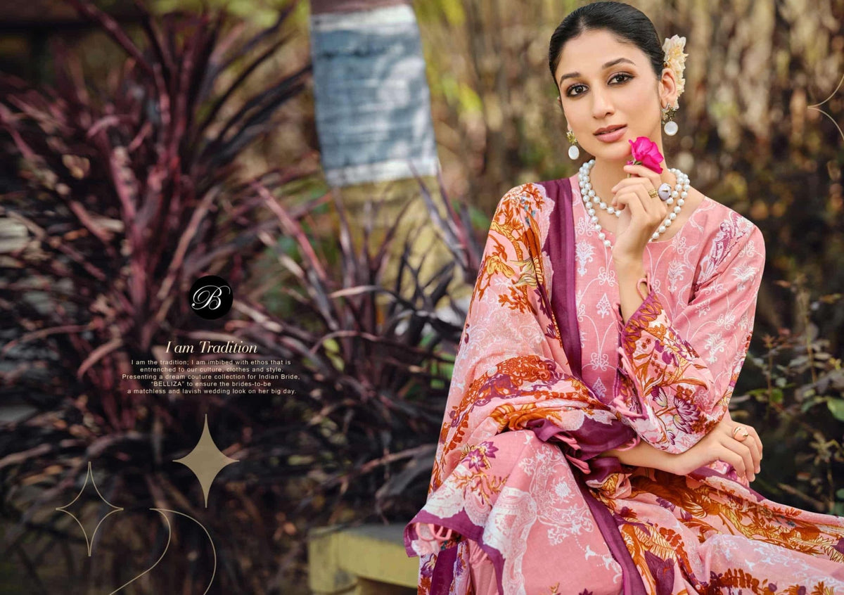 Belliza Farzana Pure Cotton Salwar Suit Set - Amrah Wholesale