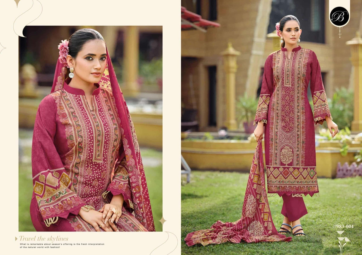 Belliza Farzana Pure Cotton Salwar Suit Set - Amrah Wholesale