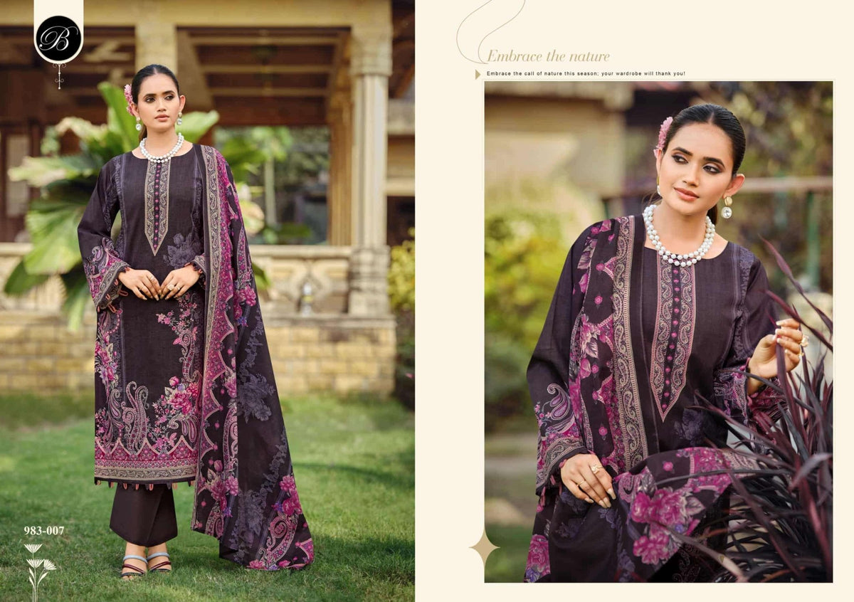Belliza Farzana Pure Cotton Salwar Suit Set - Amrah Wholesale