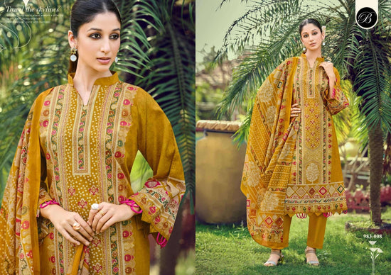 Belliza Farzana Pure Cotton Salwar Suit Set - Amrah Wholesale