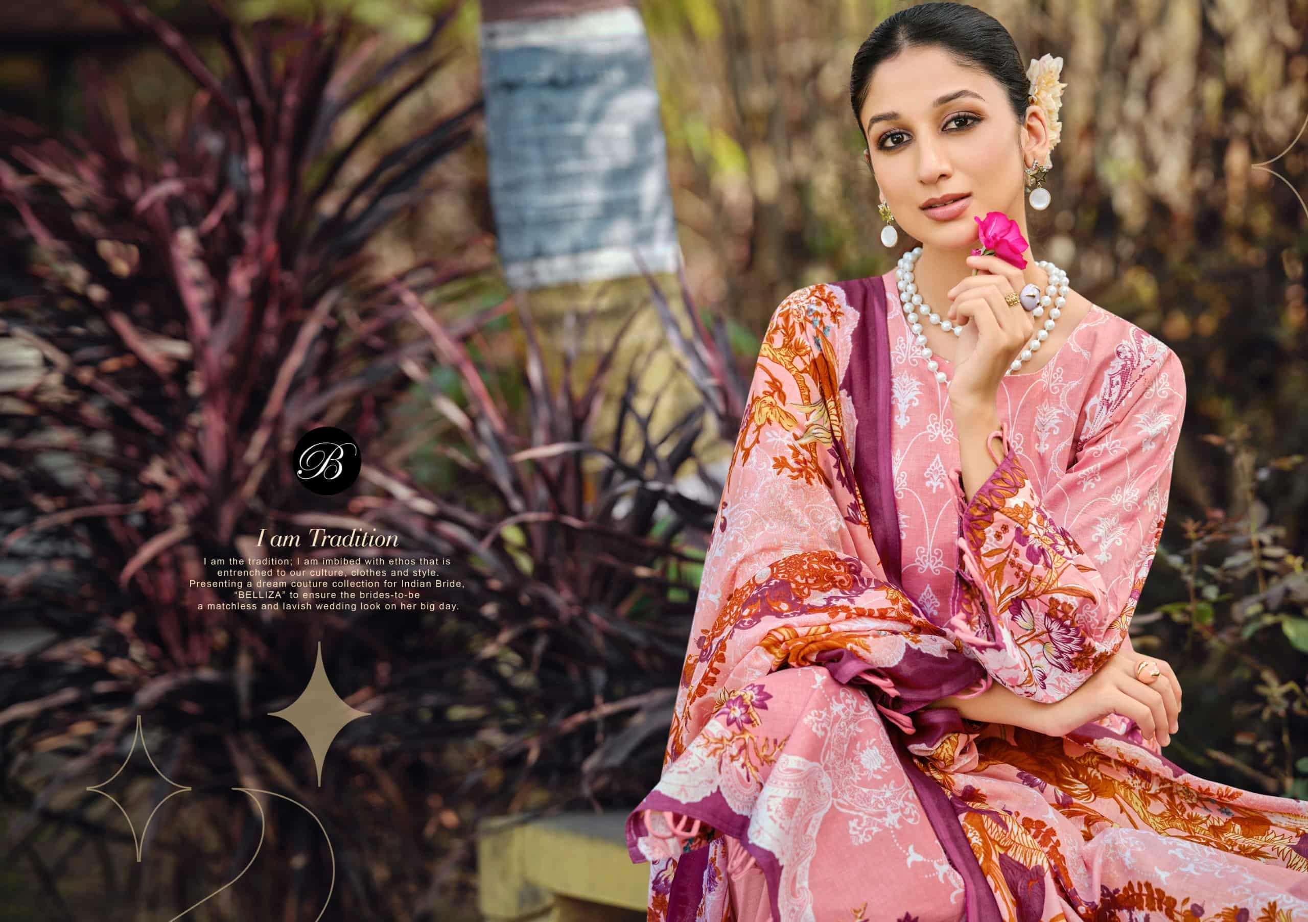 Belliza Farzana Pure Cotton Salwar Suit Set