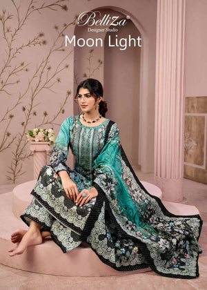 Belliza Designer Studio Moon Light Jam Cotton Dress Material