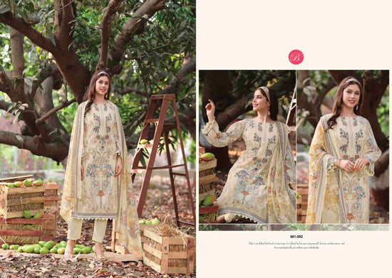 Belliza Designer Studio Naira Vol 143 Pure Cotton Pakistani Suit