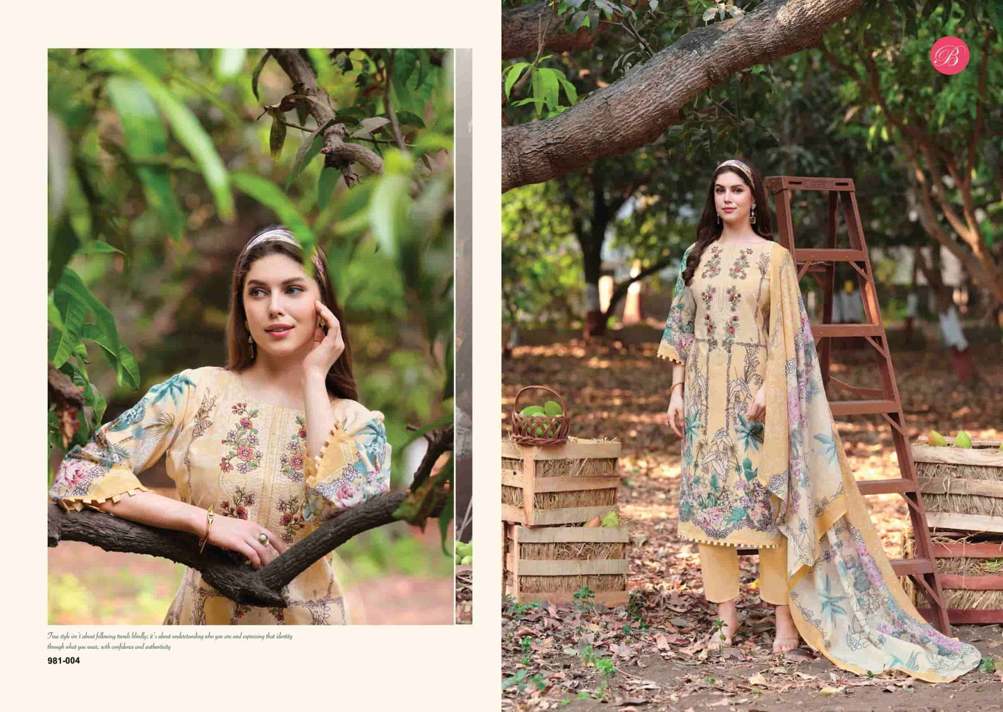 Belliza Designer Studio Naira Vol 143 Pure Cotton Pakistani Suit