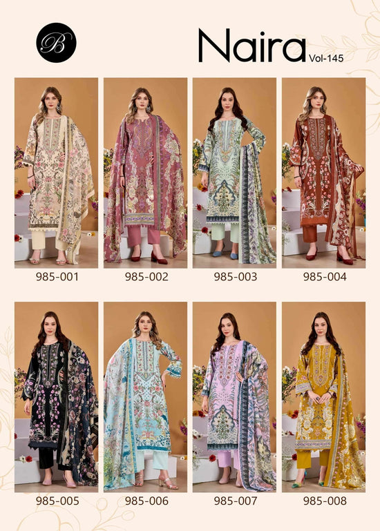 Belliza Naira Vol 145 Pure Cotton Dress Material - Amrah Wholesale