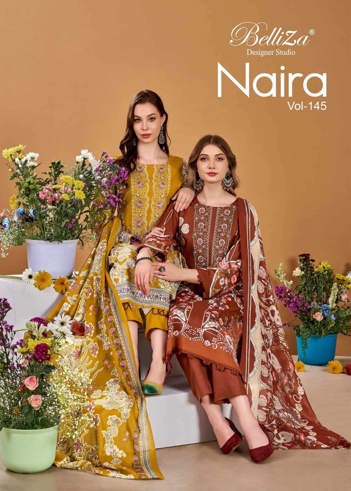 Belliza Naira Vol 145 Pure Cotton Dress Material - Amrah Wholesale
