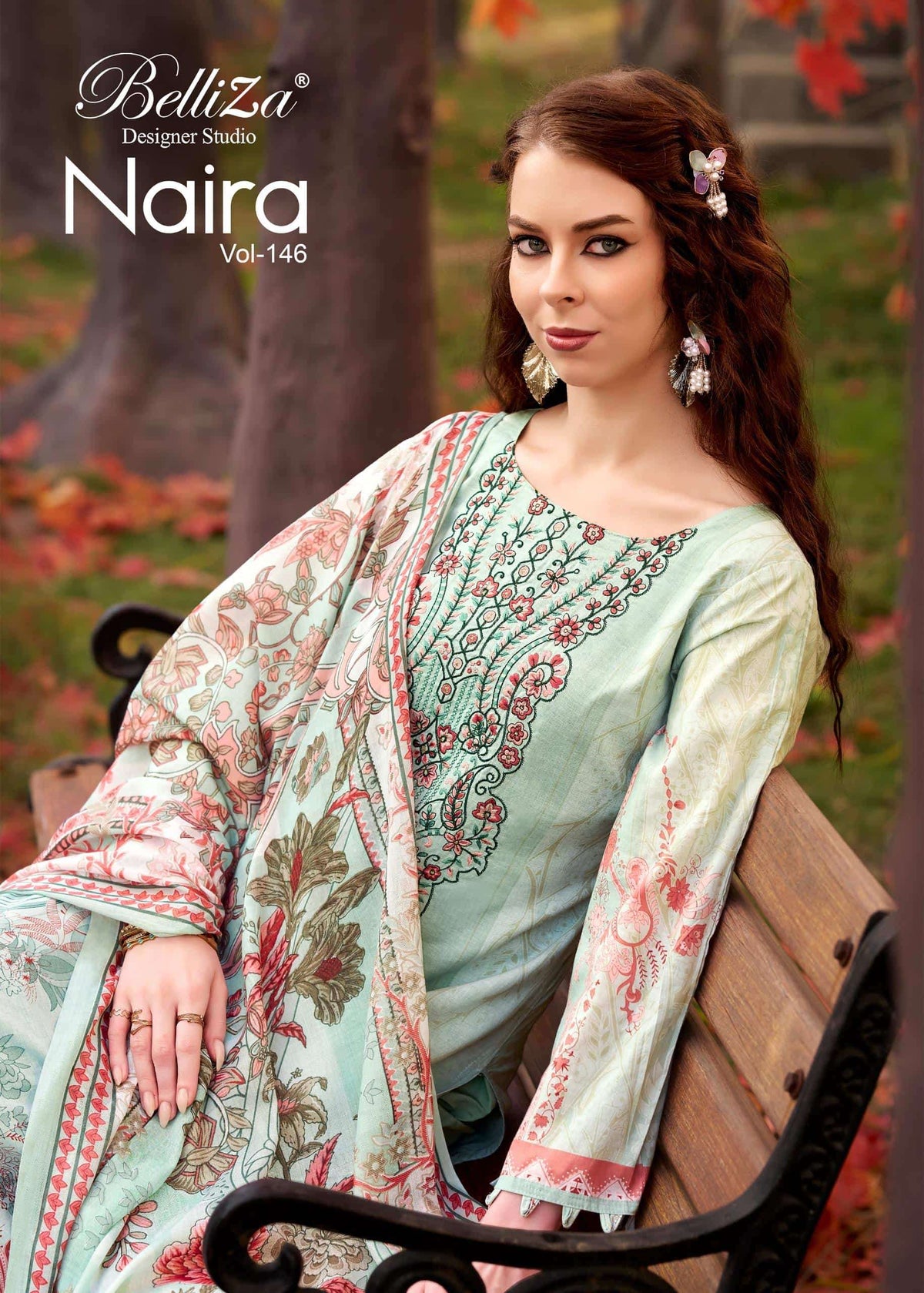 Belliza Designer Studio Naira Vol 146 Pure Cotton Dress Material
