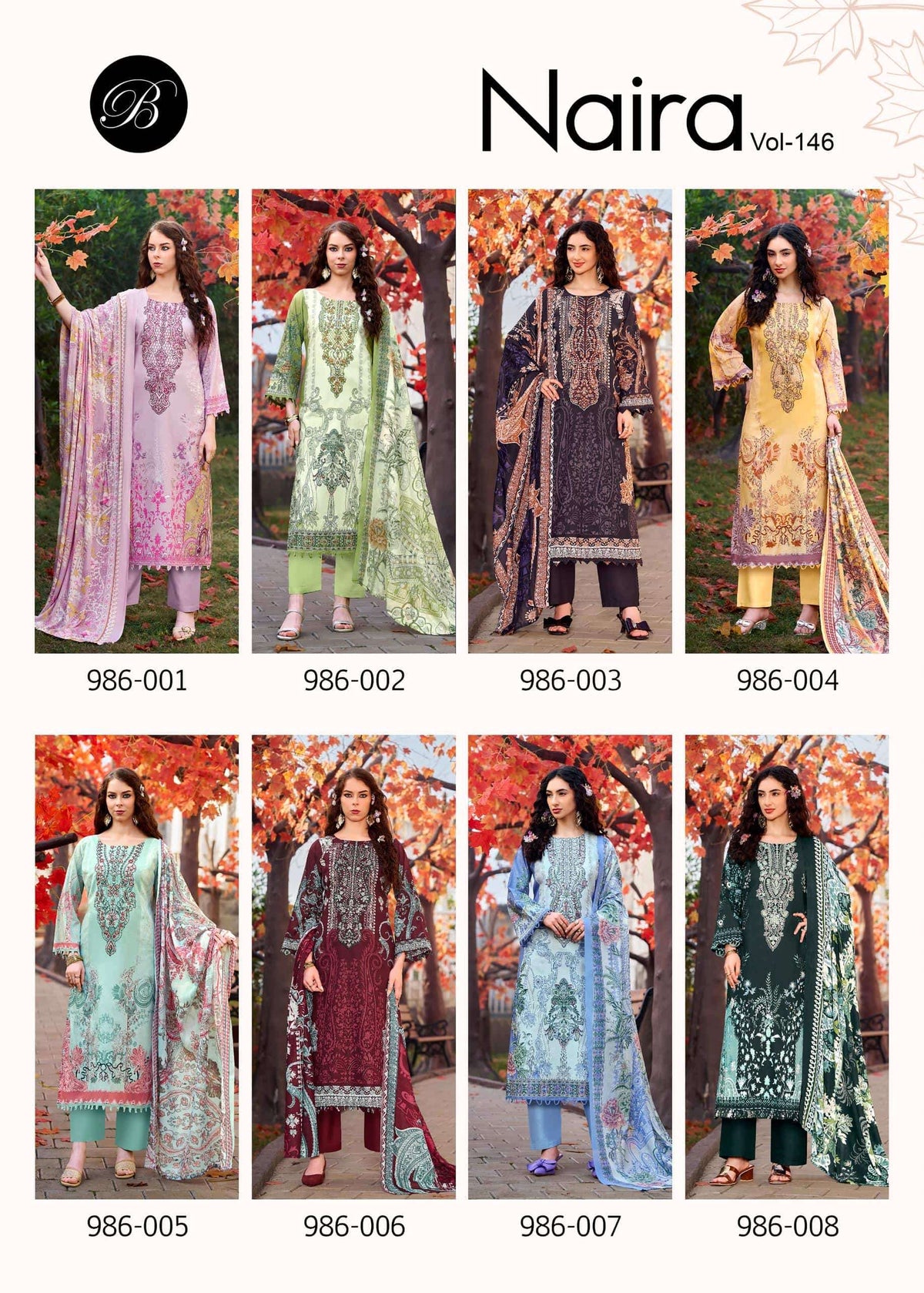 Belliza Designer Studio Naira Vol 146 Pure Cotton Dress Material