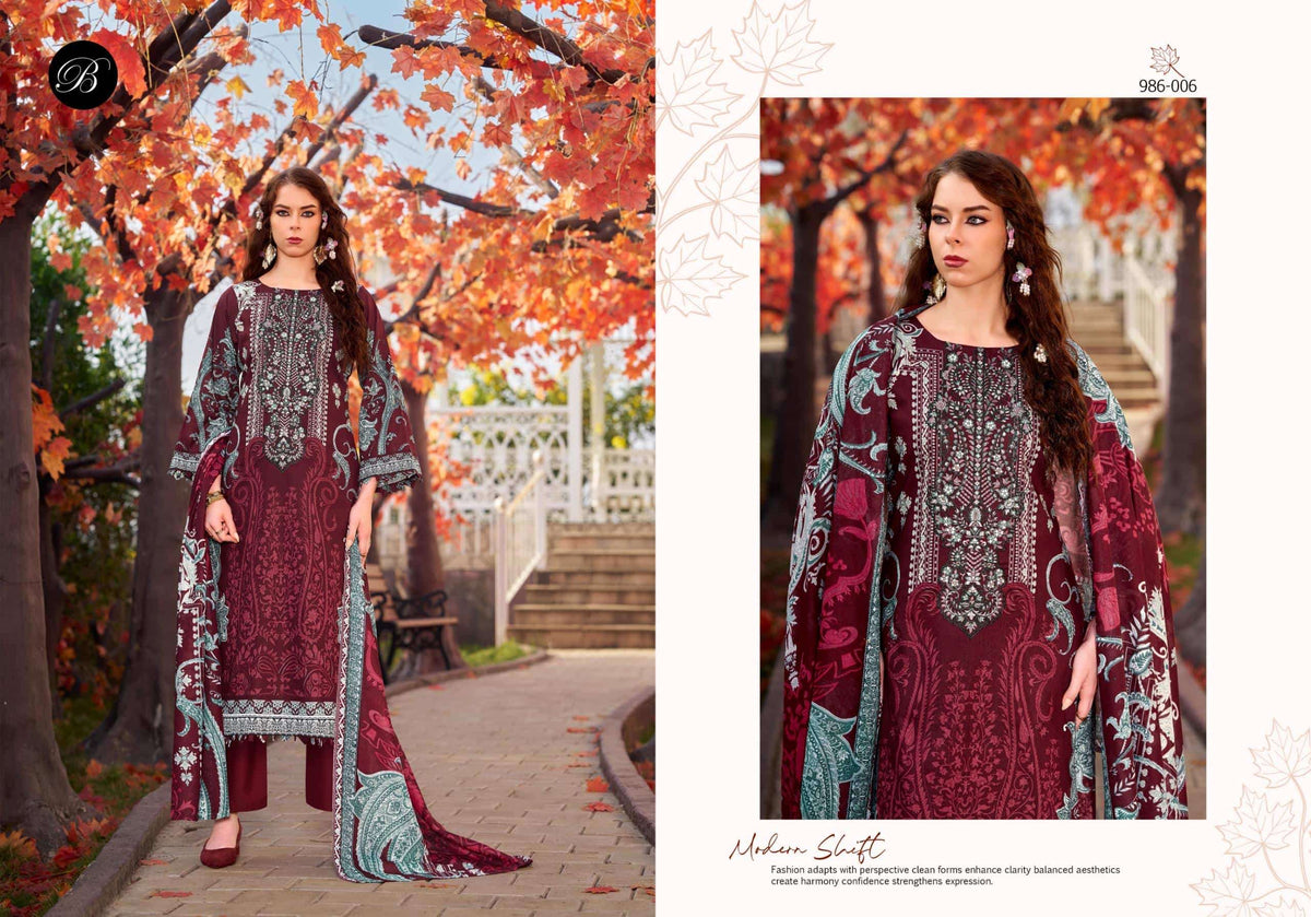 Belliza Designer Studio Naira Vol 146 Pure Cotton Dress Material