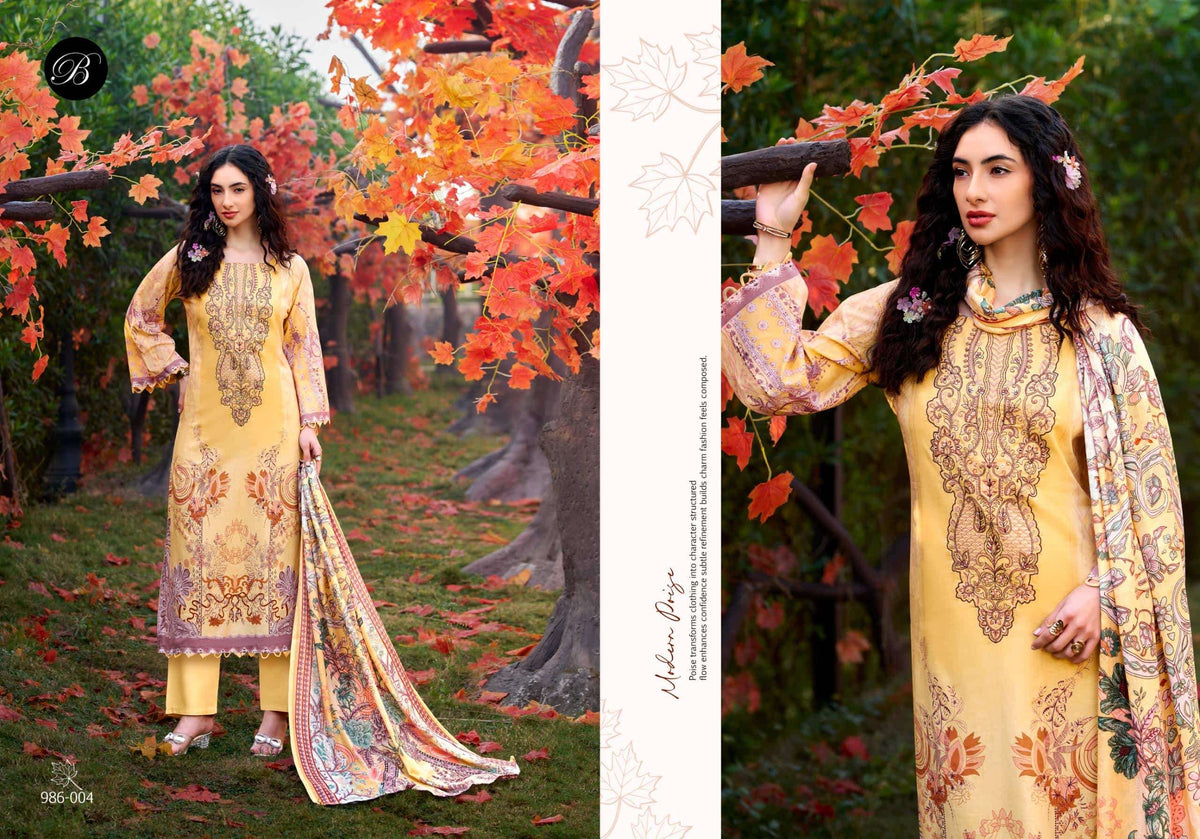 Belliza Designer Studio Naira Vol 146 Pure Cotton Dress Material