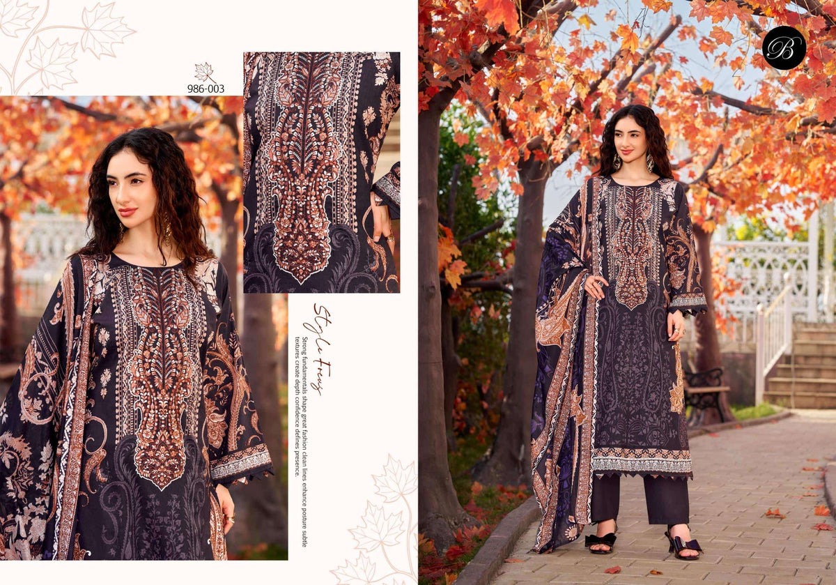 Belliza Designer Studio Naira Vol 146 Pure Cotton Dress Material