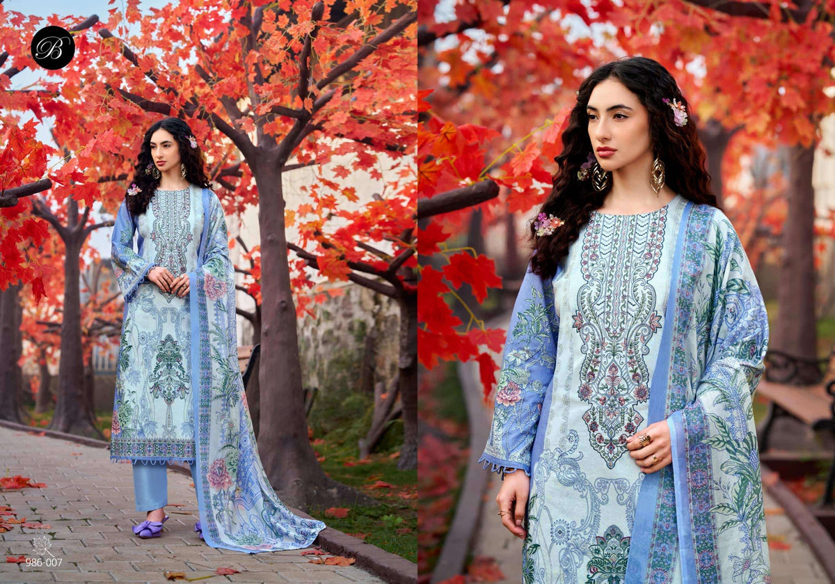 Belliza Designer Studio Naira Vol 146 Pure Cotton Dress Material