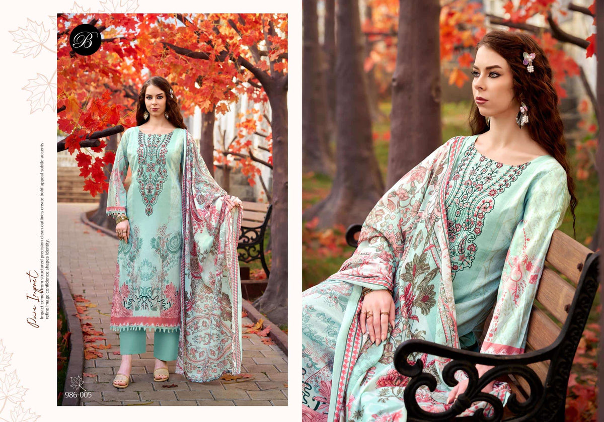 Belliza Designer Studio Naira Vol 146 Pure Cotton Dress Material