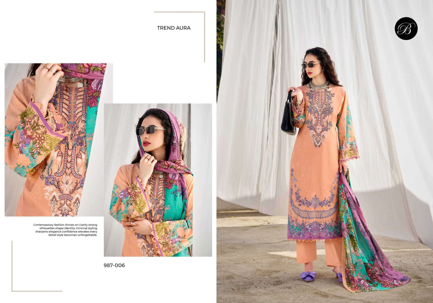 Belliza Designer Studio Naira Vol 147 Pure Cotton Dress Material