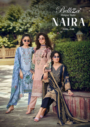 Belliza Designer Studio Naira Vol 148 Pure Cotton Dress Material