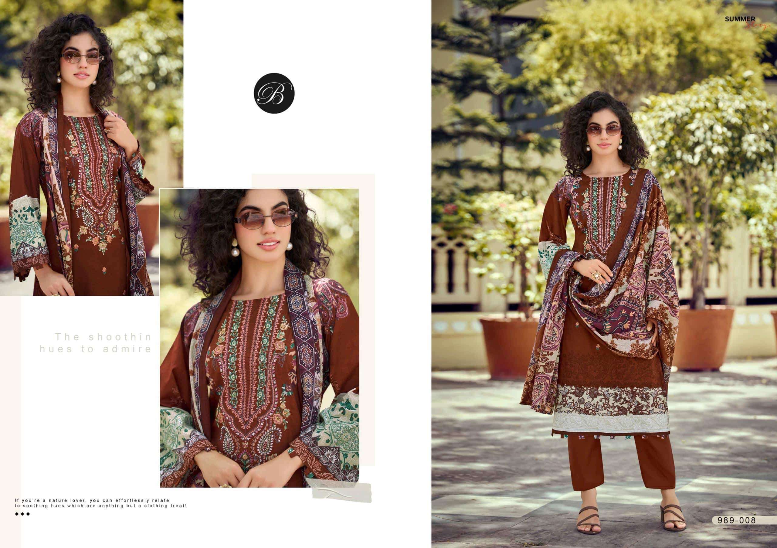 Belliza Designer Studio Naira Vol 148 Pure Cotton Dress Material
