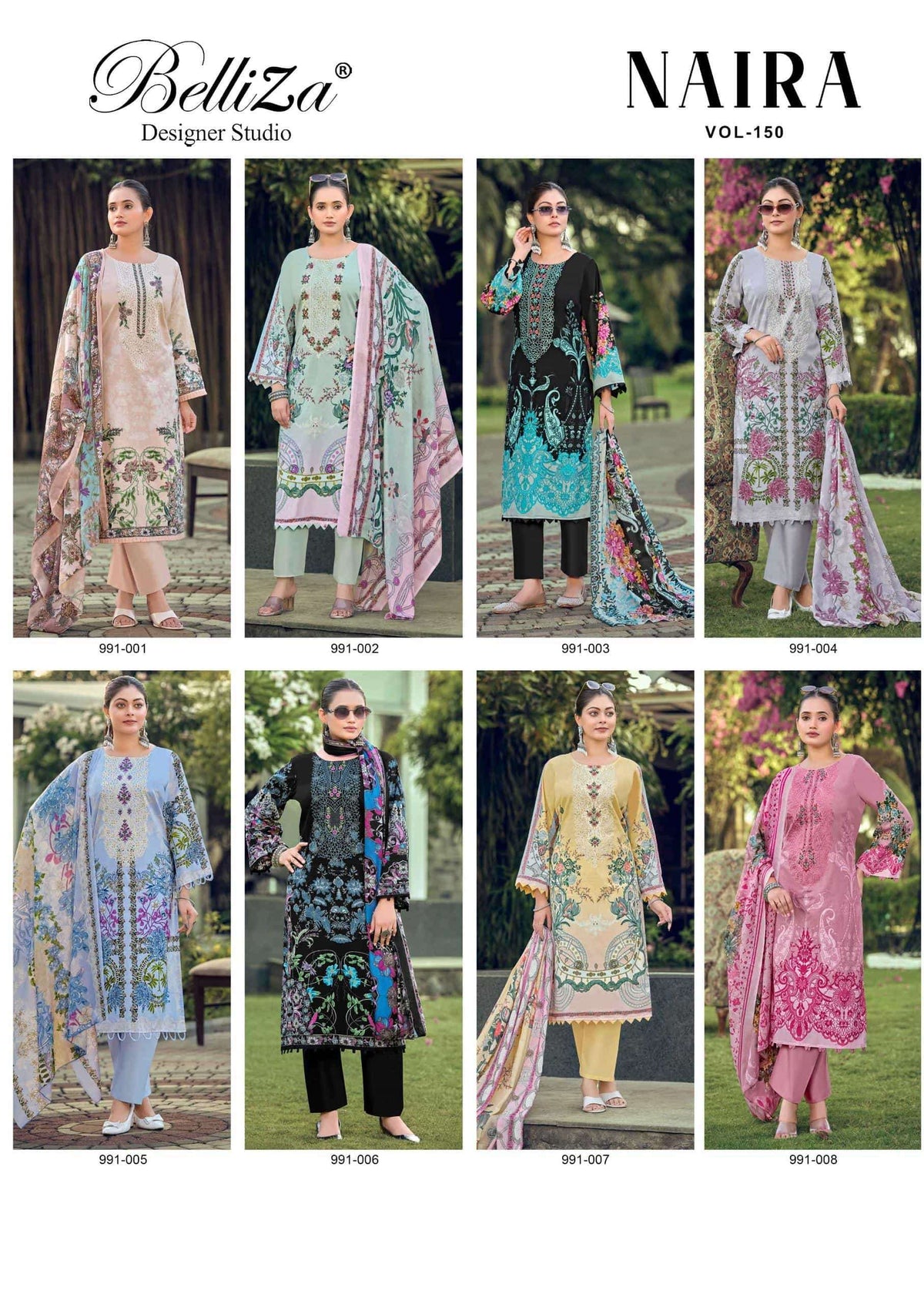 Belliza Naira Vol-150 Premium Cotton Printed Pakistani Suit Wholesale