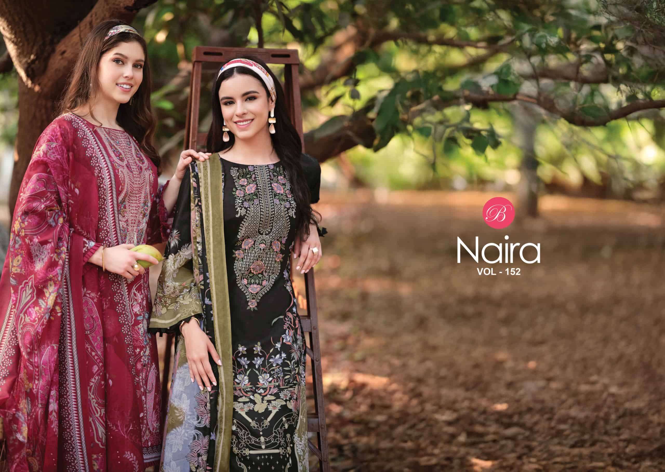 Belliza Naira Vol 152 Premium Cotton Ladies Suit Catalogue Wholesale