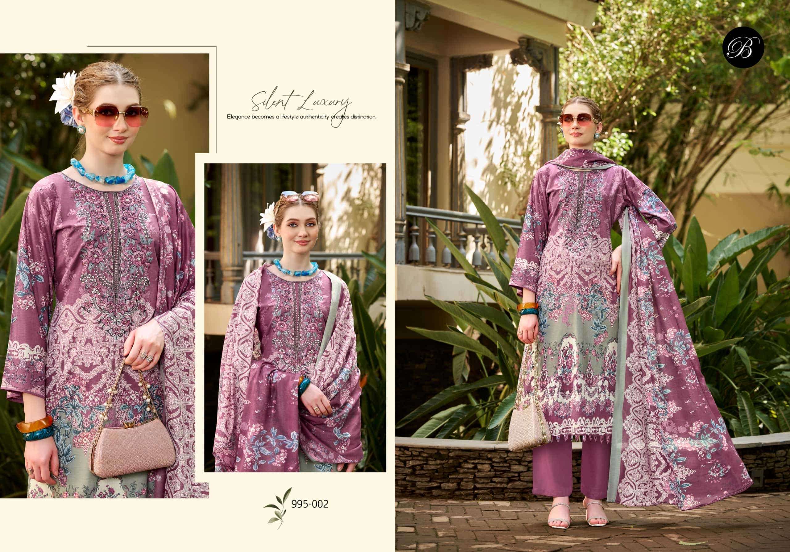 Belliza Designer Studio Naira Vol 153 Pure Cotton Dress Material
