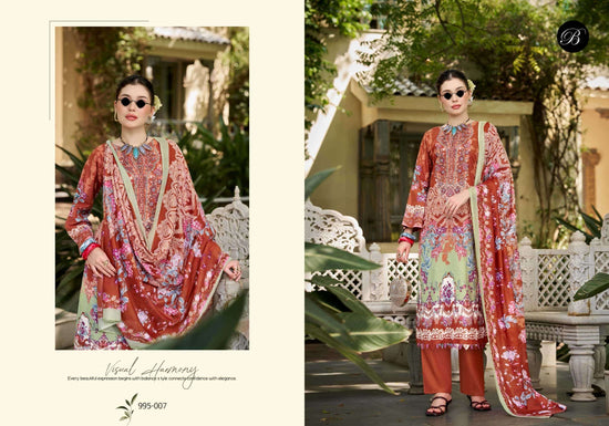 Belliza Designer Studio Naira Vol 153 Pure Cotton Dress Material