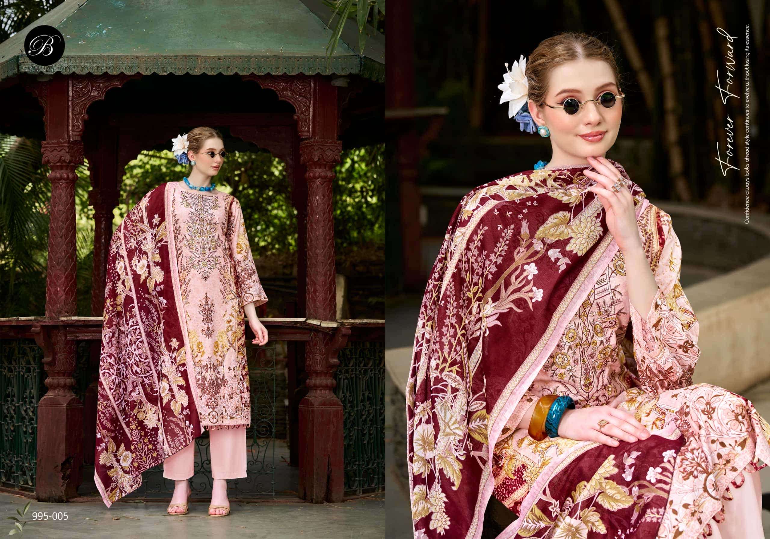 Belliza Designer Studio Naira Vol 153 Pure Cotton Dress Material