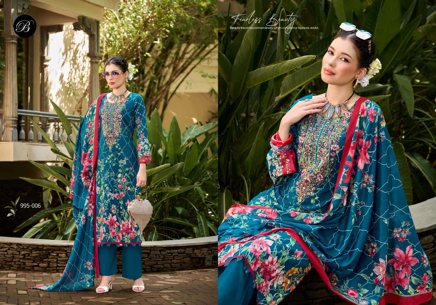 Belliza Designer Studio Naira Vol 153 Pure Cotton Dress Material