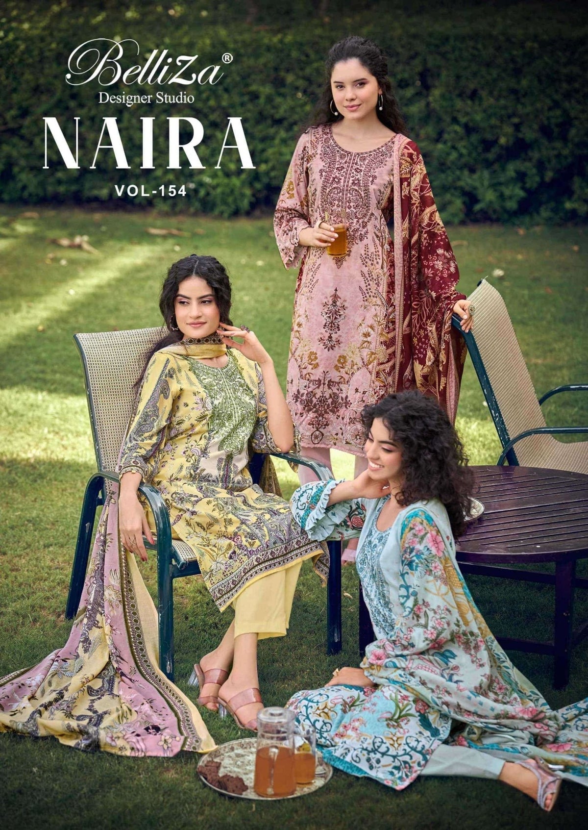 Belliza Naira Vol 154 Pure Cotton Embroidered Dress Material - Amrah Wholesale