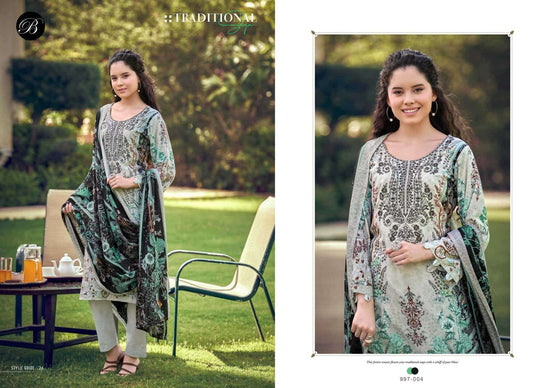 Belliza Naira Vol 154 Pure Cotton Embroidered Dress Material - Amrah Wholesale