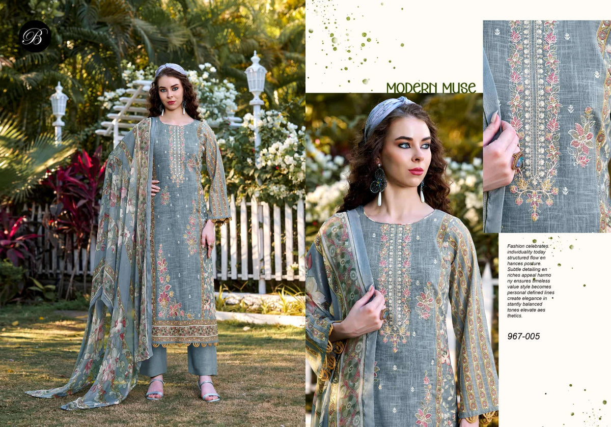 Belliza Rehana Vol 02 Cotton Embroidery Pakistani Suit Set Wholesale