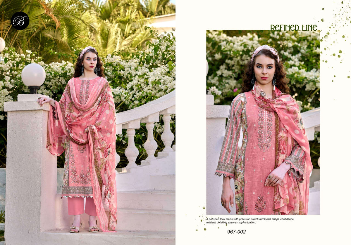 Belliza Rehana Vol 02 Cotton Embroidery Pakistani Suit Set Wholesale