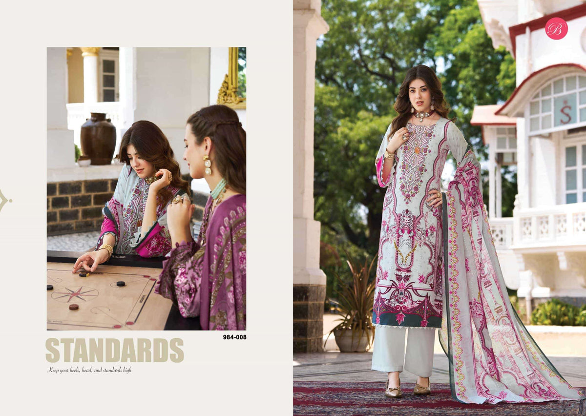 Belliza Designer Studio Riwayat Vol 18 Viscose Rayon Dress Material