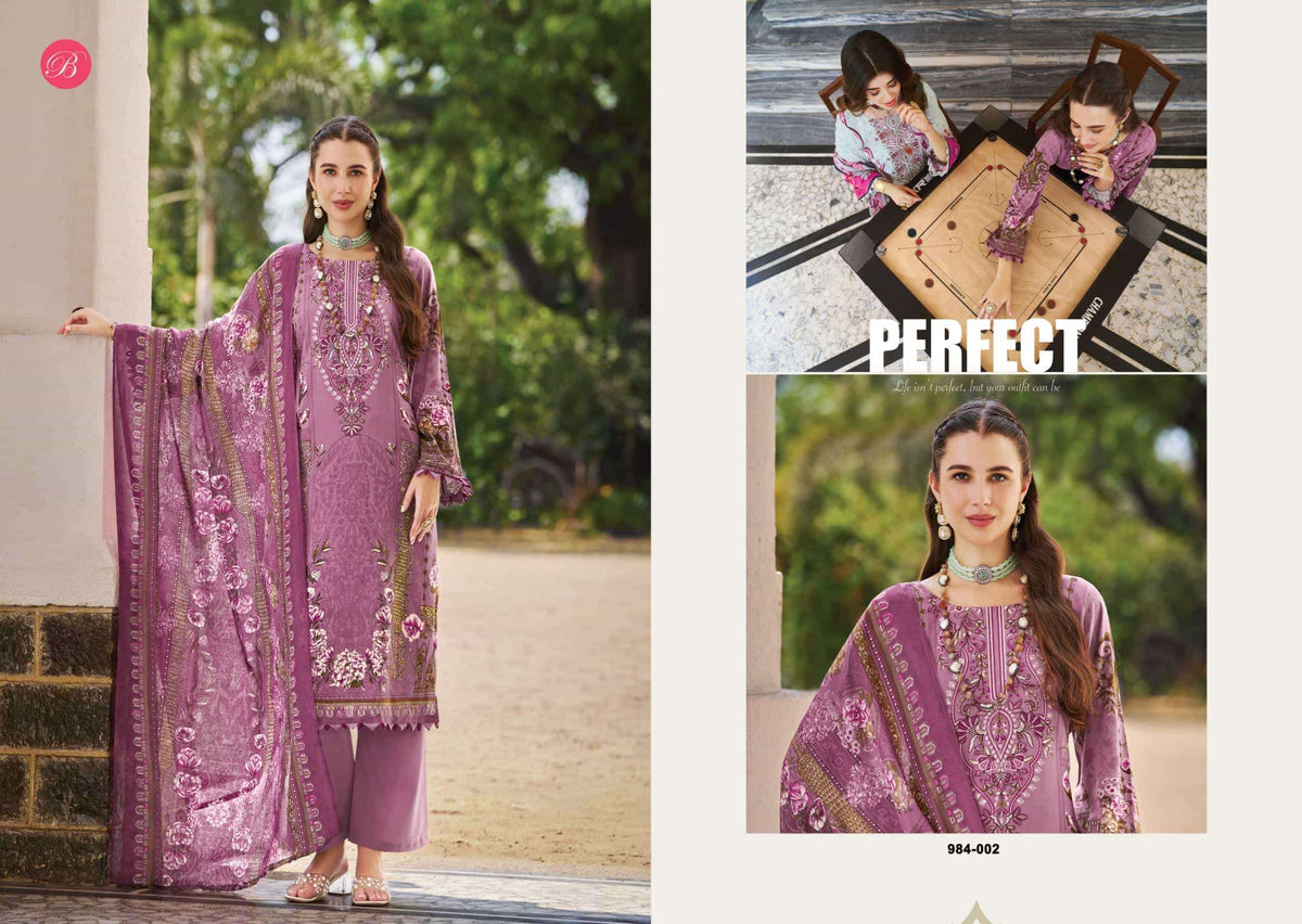 Belliza Designer Studio Riwayat Vol 18 Viscose Rayon Dress Material