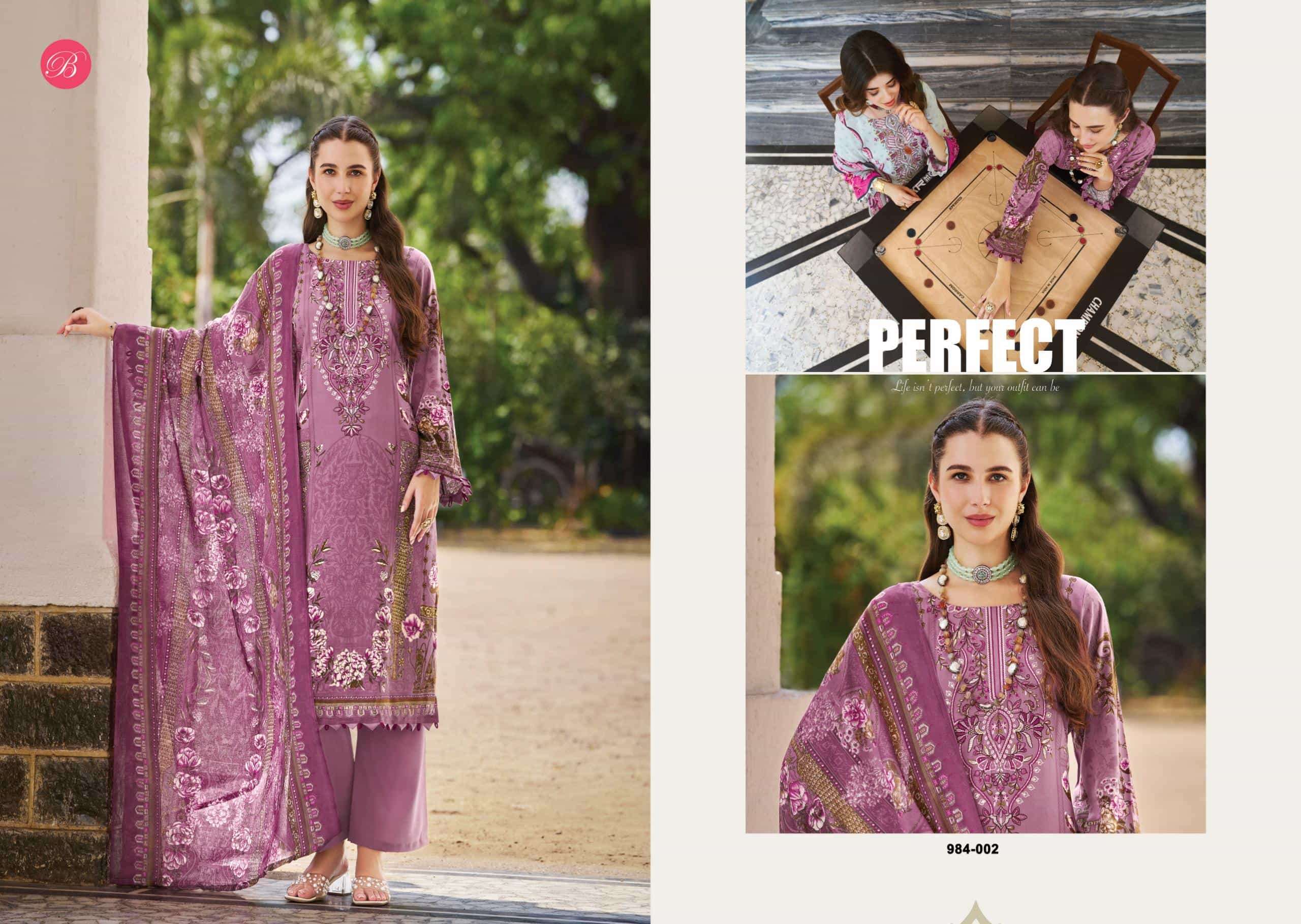 Belliza Designer Studio Riwayat Vol 18 Viscose Rayon Dress Material
