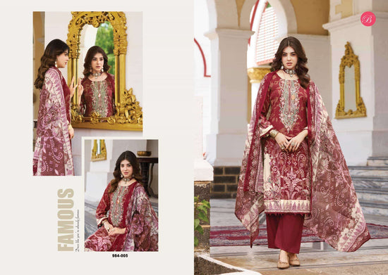 Belliza Designer Studio Riwayat Vol 18 Viscose Rayon Dress Material