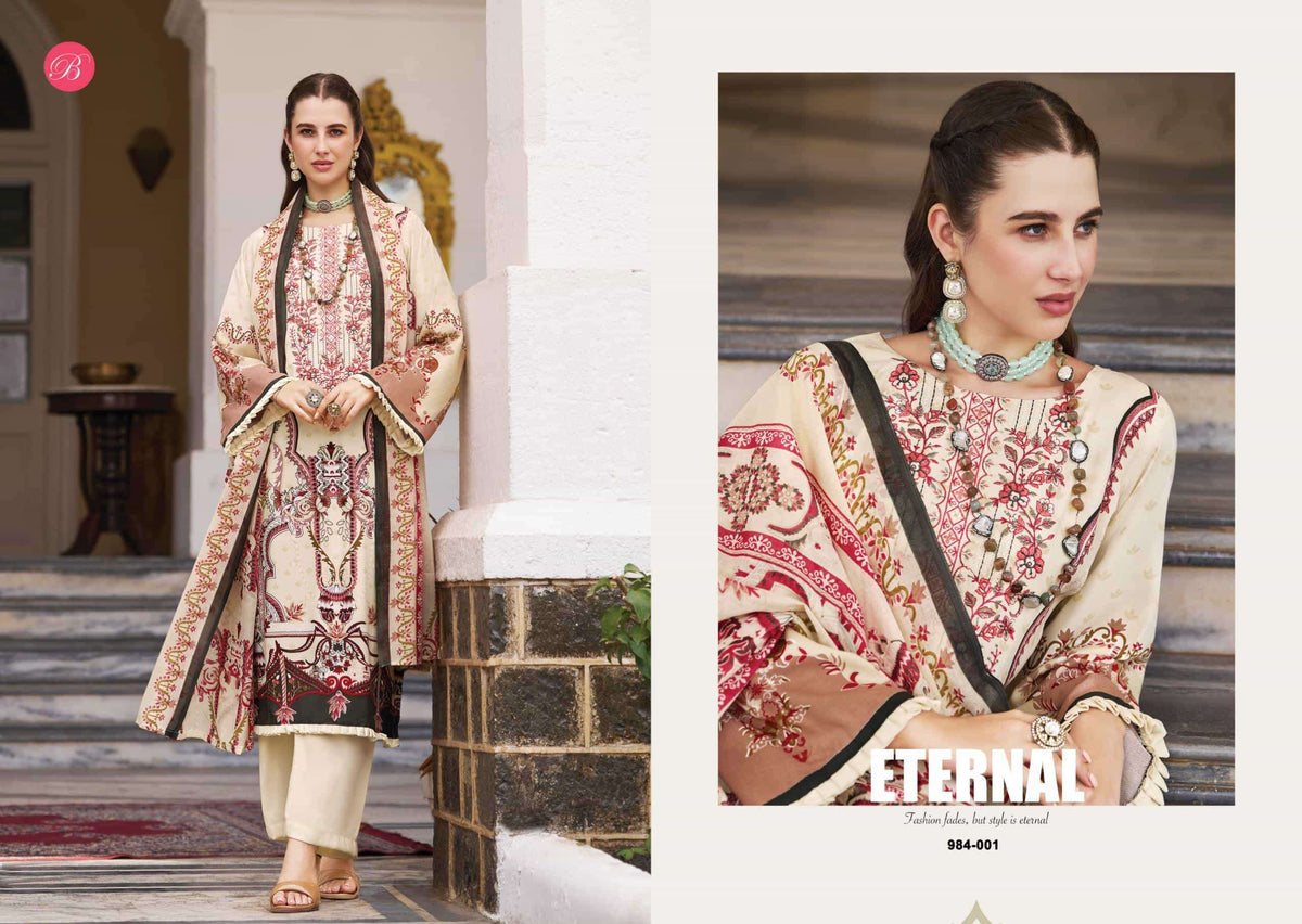 Belliza Designer Studio Riwayat Vol 18 Viscose Rayon Dress Material