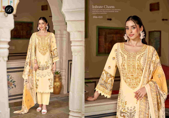 Belliza Designer Studio Riwayat Vol 19 Pure Rayon Dress Material