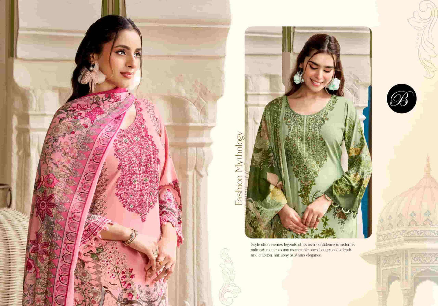 Belliza Designer Studio Riwayat Vol 19 Pure Rayon Dress Material