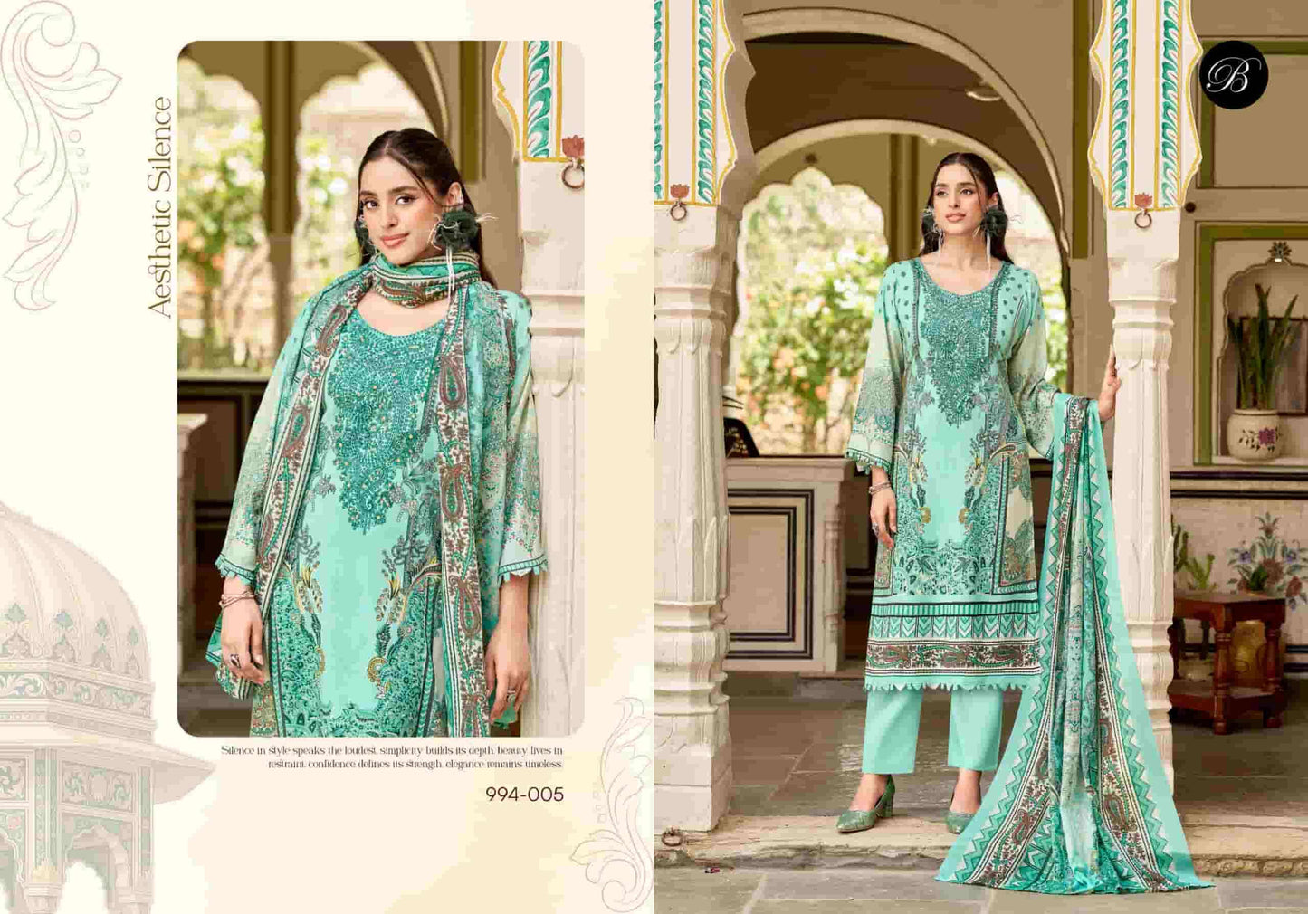 Belliza Designer Studio Riwayat Vol 19 Pure Rayon Dress Material