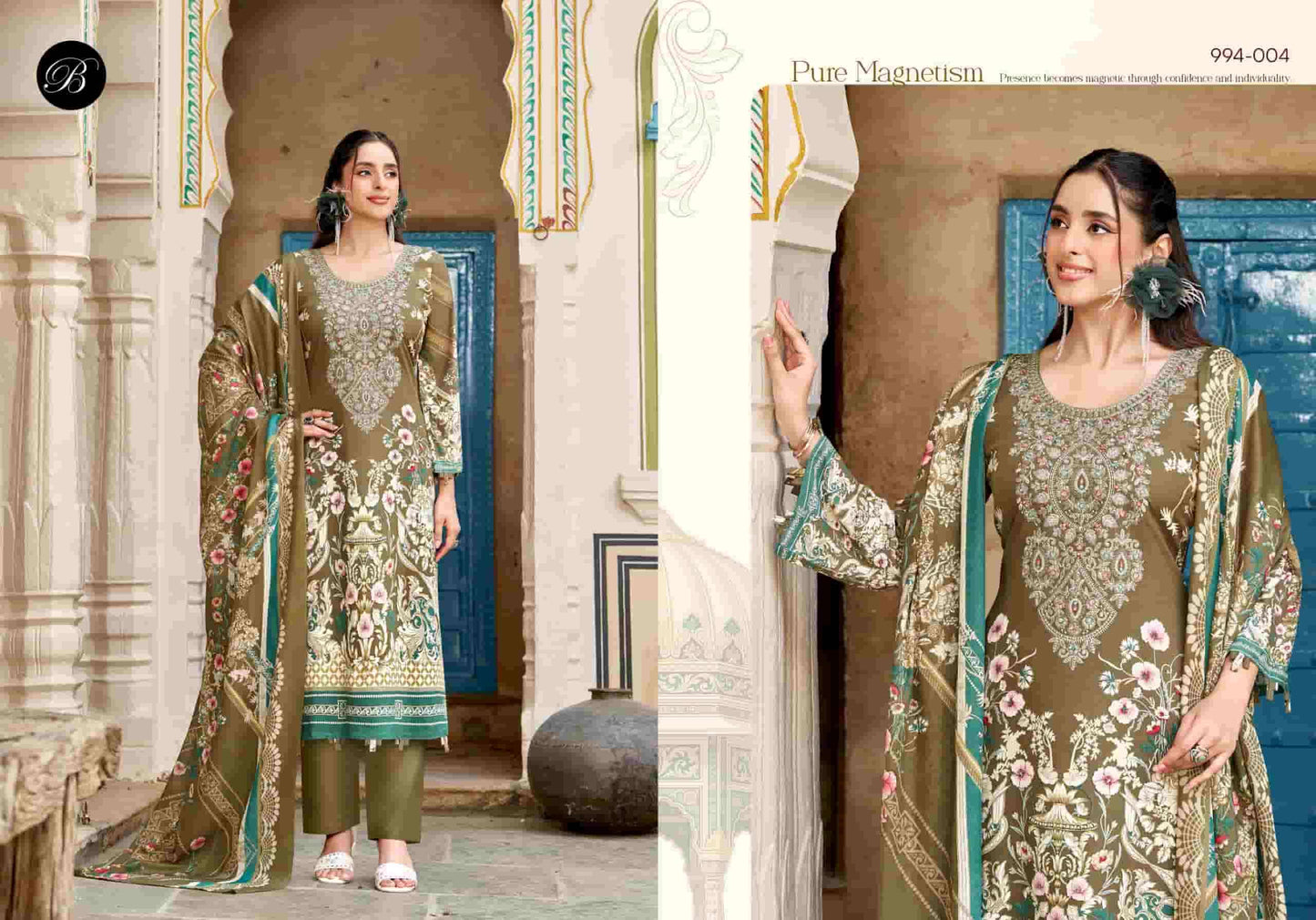 Belliza Designer Studio Riwayat Vol 19 Pure Rayon Dress Material