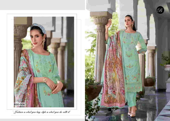 Belliza Designer Studio Zoya Vol 2 Cotton Karachi Embroidered Dress Material