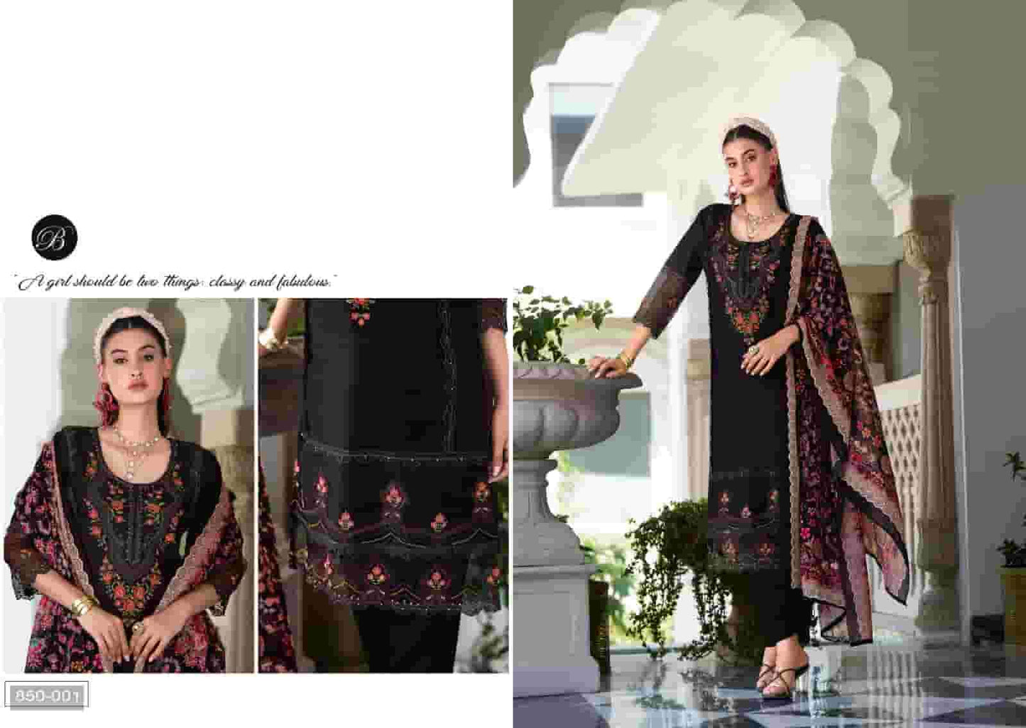 Belliza Designer Studio Zoya Vol 2 Cotton Karachi Embroidered Dress Material