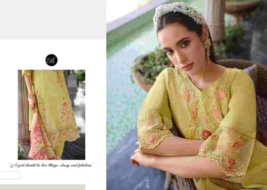 Belliza Designer Studio Zoya Vol 2 Cotton Karachi Embroidered Dress Material