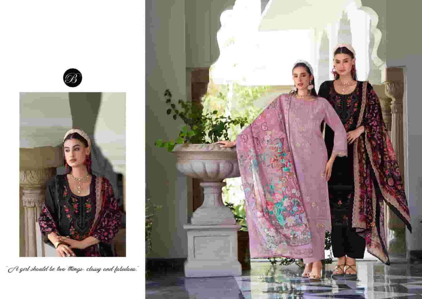 Belliza Designer Studio Zoya Vol 2 Cotton Karachi Embroidered Dress Material