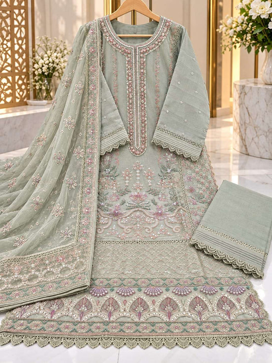 Bin Saeed IC-427 Chinon Hand Work Stitched Suit