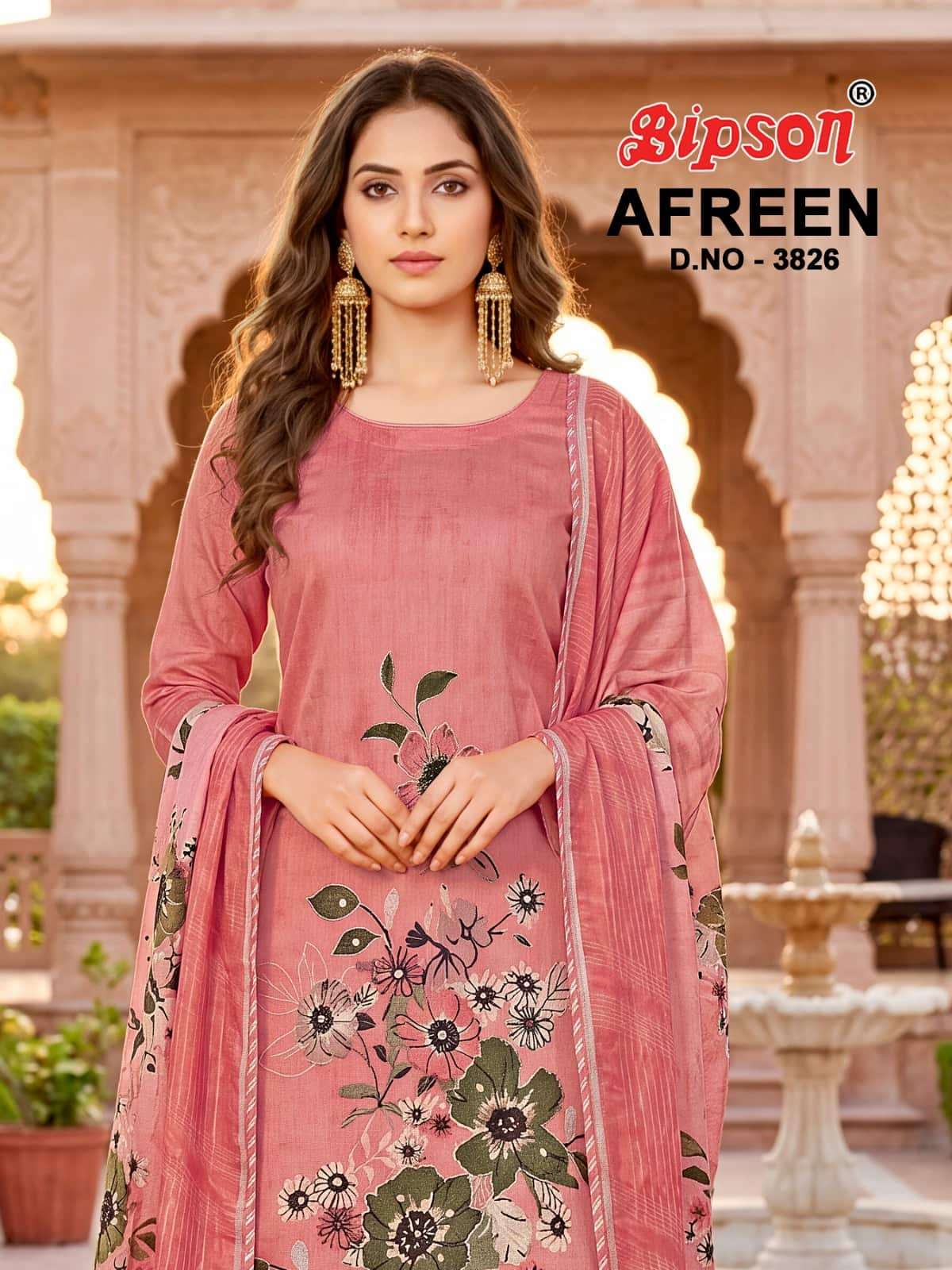 Bipson Afreen 3826 Pure Jam Cotton Dress Material