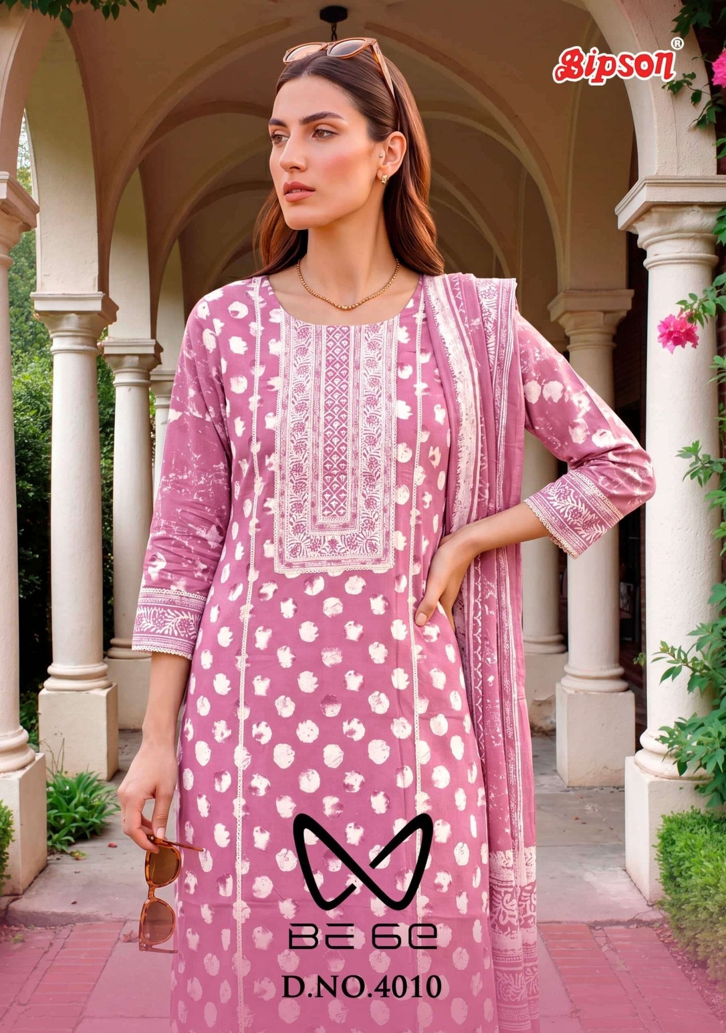 Bipson Be 6E 4010 Pure Cotton Fancy Lace Work Salwar Suit - Amrah Wholesale
