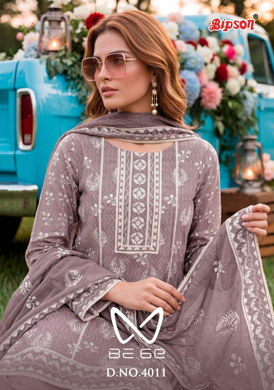 Bipson Be 6E 4011 Pure Cotton Fancy Lace Work Salwar Suit - Amrah Wholesale