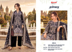 Bipson Gulmarg 4092 Pure Viscose Khatli Handwork Salwar Kameez
