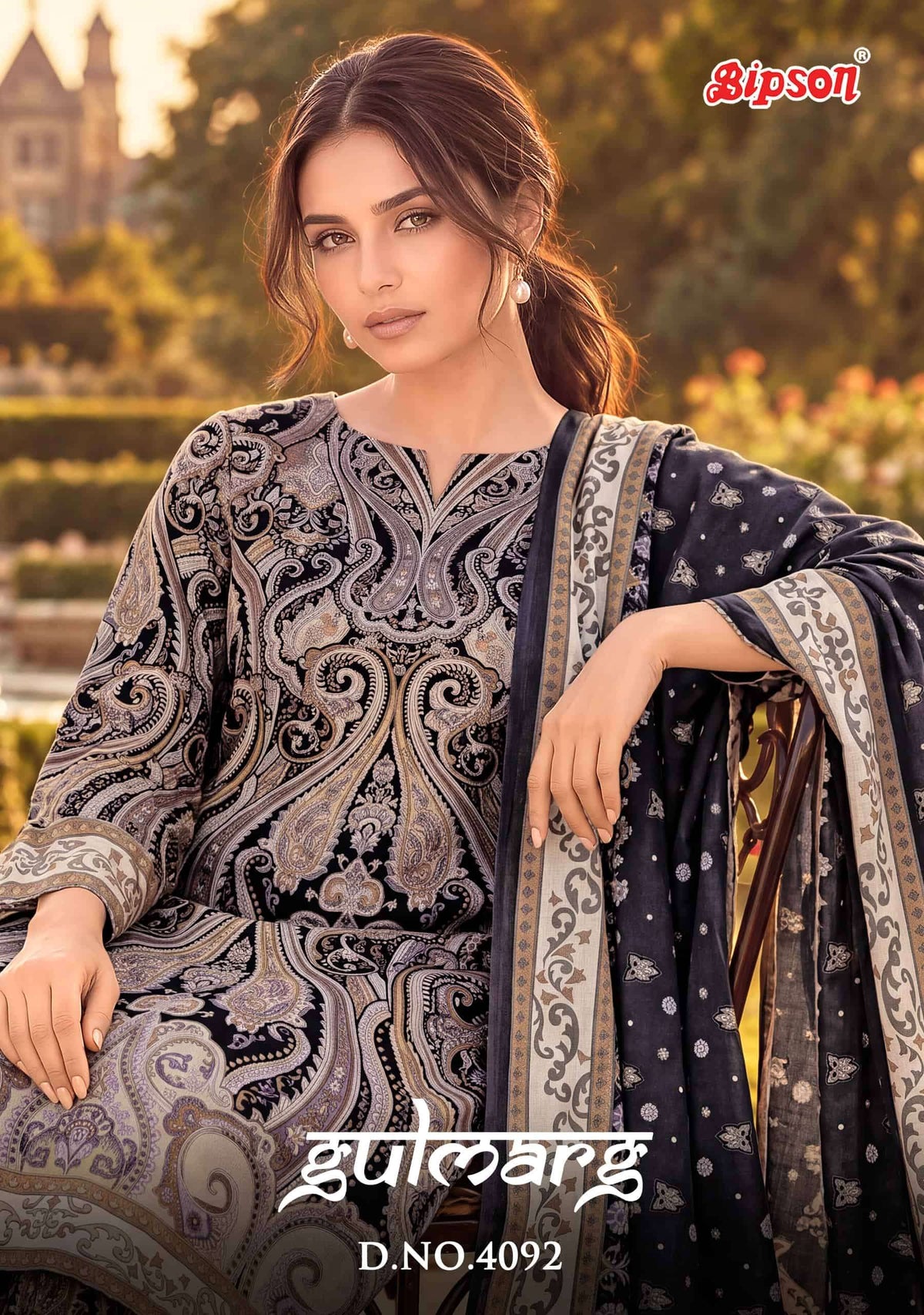 Bipson Gulmarg 4092 Pure Viscose Khatli Handwork Salwar Kameez